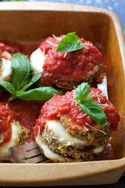 Quick Baked Eggplant Parmesan Stacks: Ready in Under 30 Mins